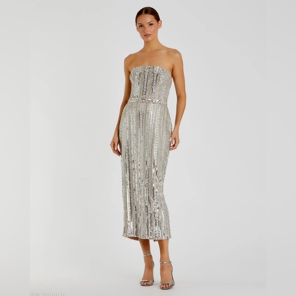 Mac Duggal 93831 Embellished Strapless Sheath Dress - Picture 4 of 16